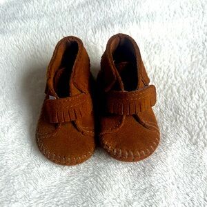 Minnetonka Moccasins - baby size 2 brown